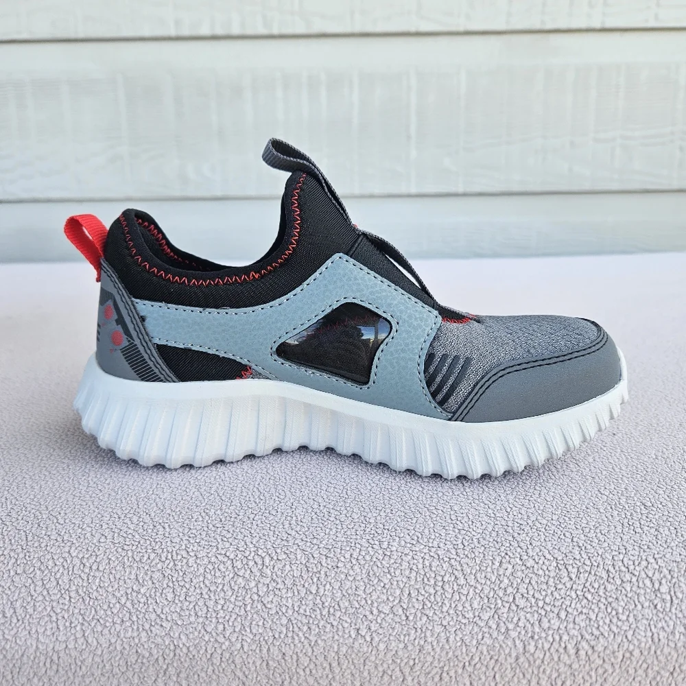 Skechers Depth Charge 2.0 Techno Pointz SZ 13 Kids Slip-On Sneaker Grey Black